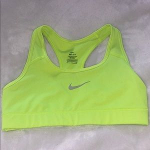 Yellow Nike Dri-Fit Sport Bra